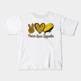 Zeppelin Love Peace Kids T-Shirt